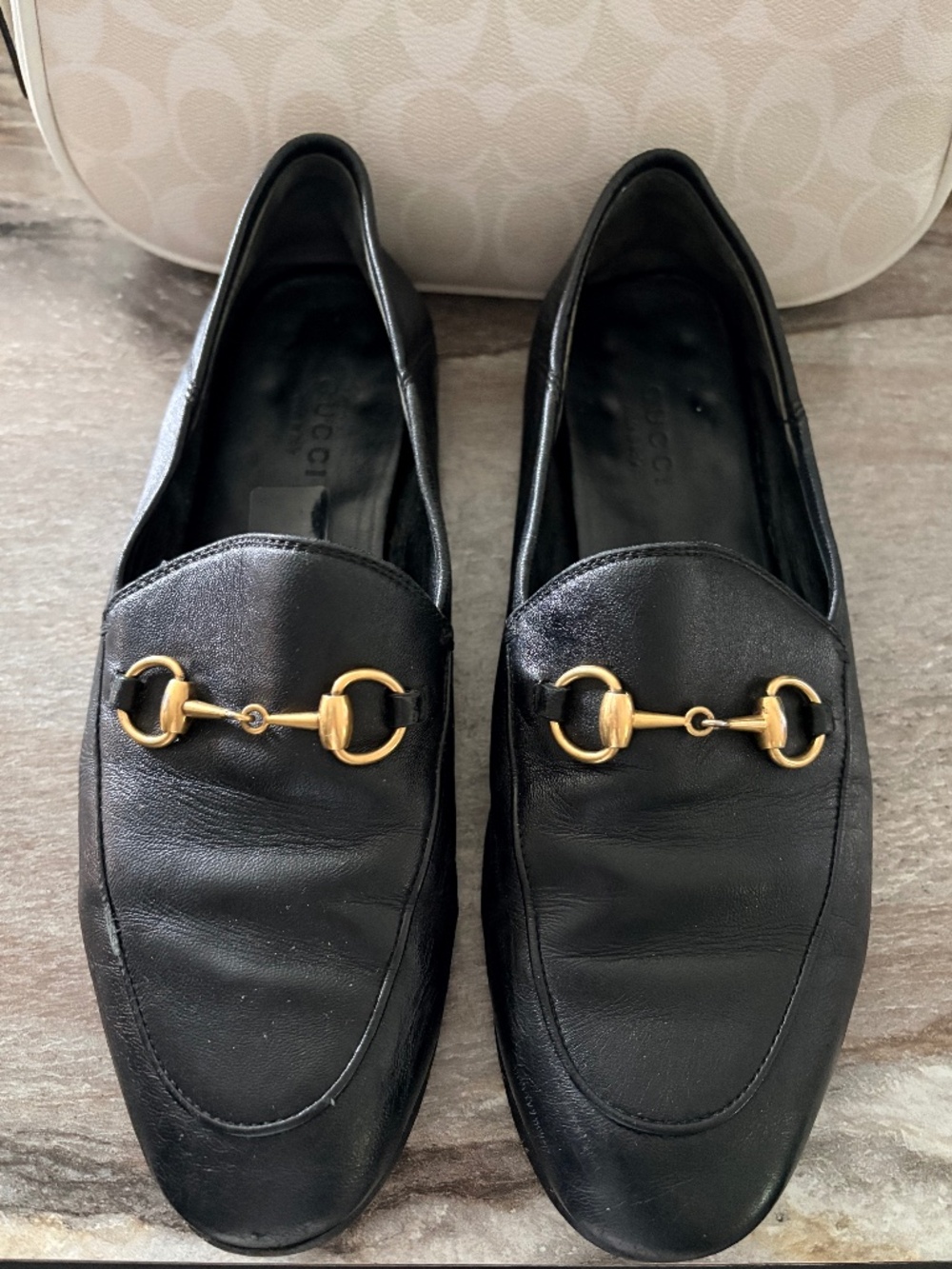 Gucci Black Leather Women’s Horsebit Loafers - Picture 1 of 16